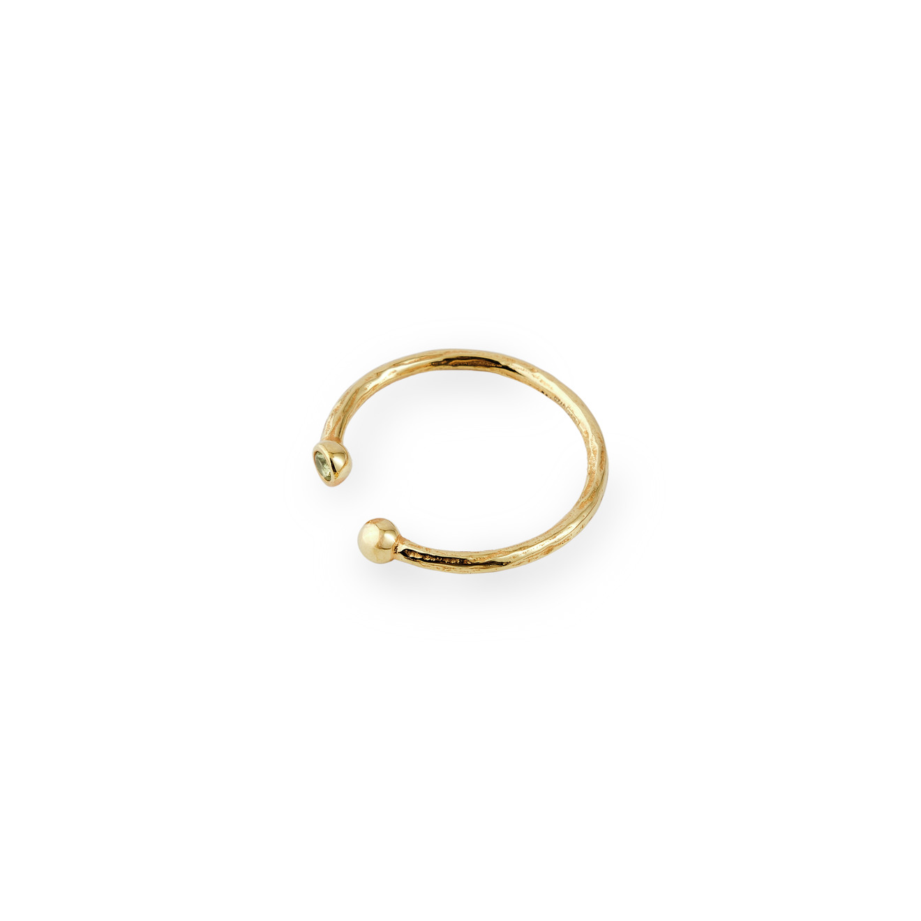 AURA.916 Позолоченое кольцо из серебра Гармония мира с хризолитом