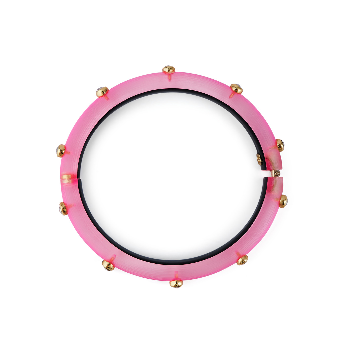 Alexis Bittar Тонкий ярко-розовый браслет из люцита с кристаллами mya bay тонкий позолоченный браслет с кристаллами little sultana