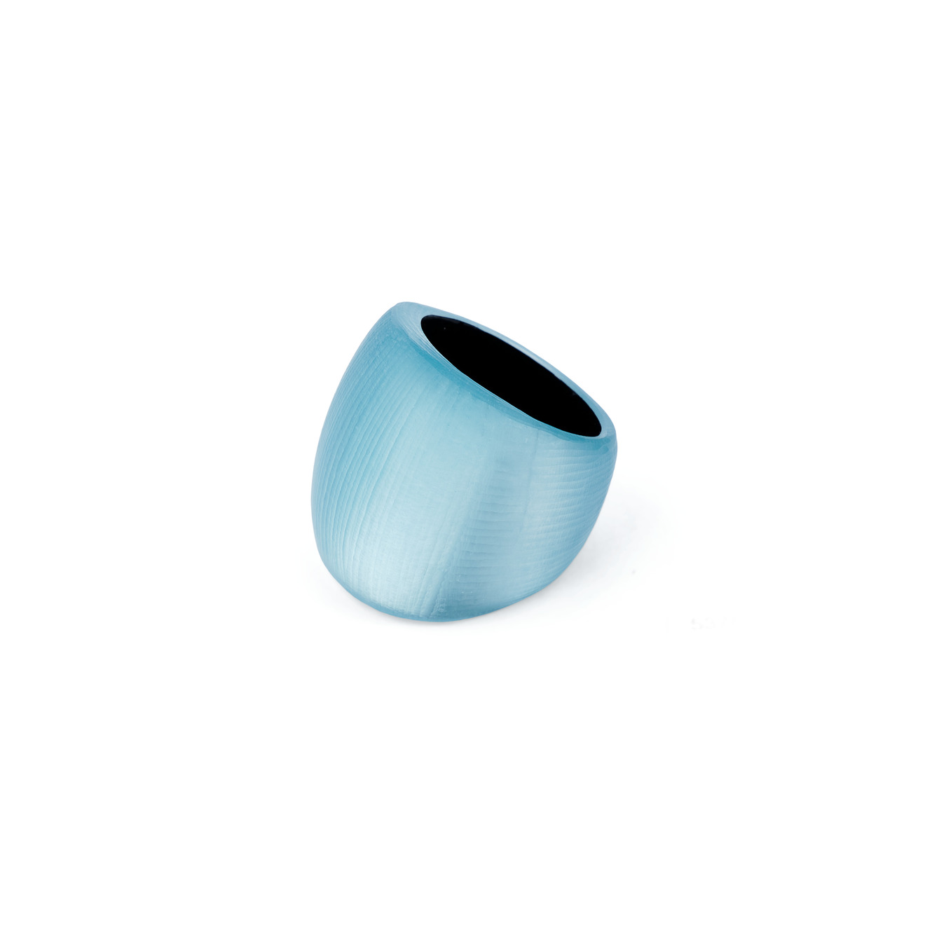 Alexis Bittar Объемное перламутрово-голубое кольцо из люцита