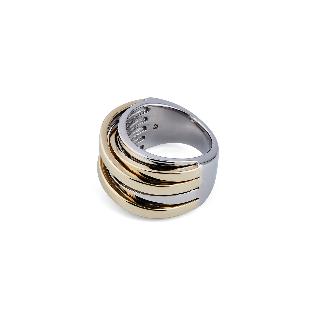 Tom Wood Биколорное кольцо Orb из серебра tom wood позолоченный кафф orb из серебра