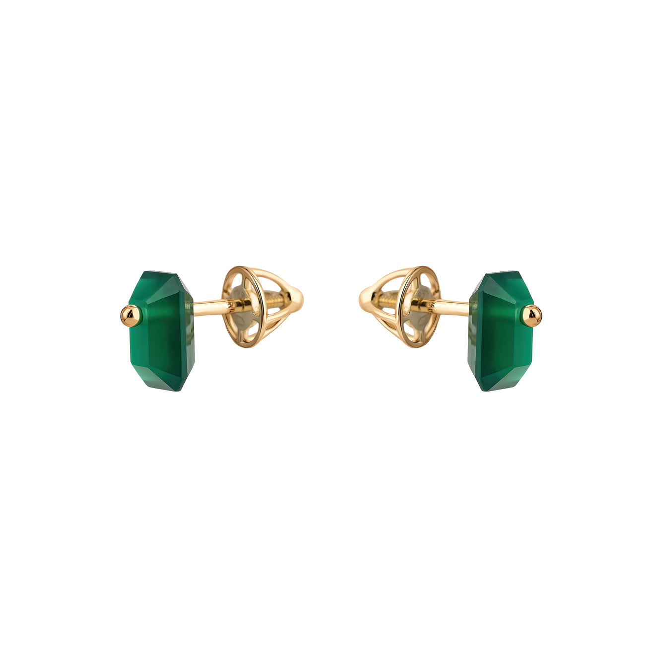 Anima Серьги из золота с зеленым ониксом anima кольцо из золота с зеленым ониксом и бриллиантами