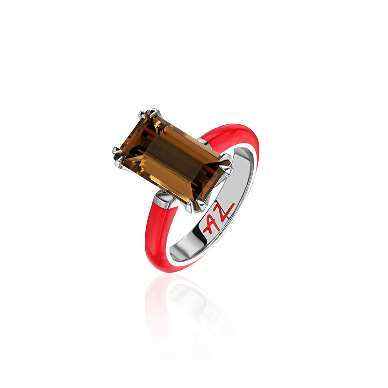 alexeyzubov кольцо с изумрудом AlexeyZubov Кольцо с топазом с красной высокотехнологичной керамикой