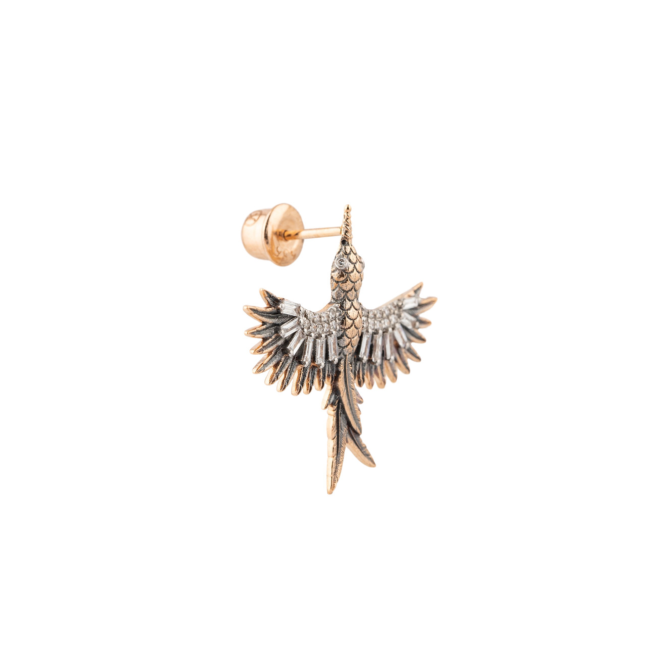 Kismet By Milka Серьга Mini Phoenix с бриллиантами