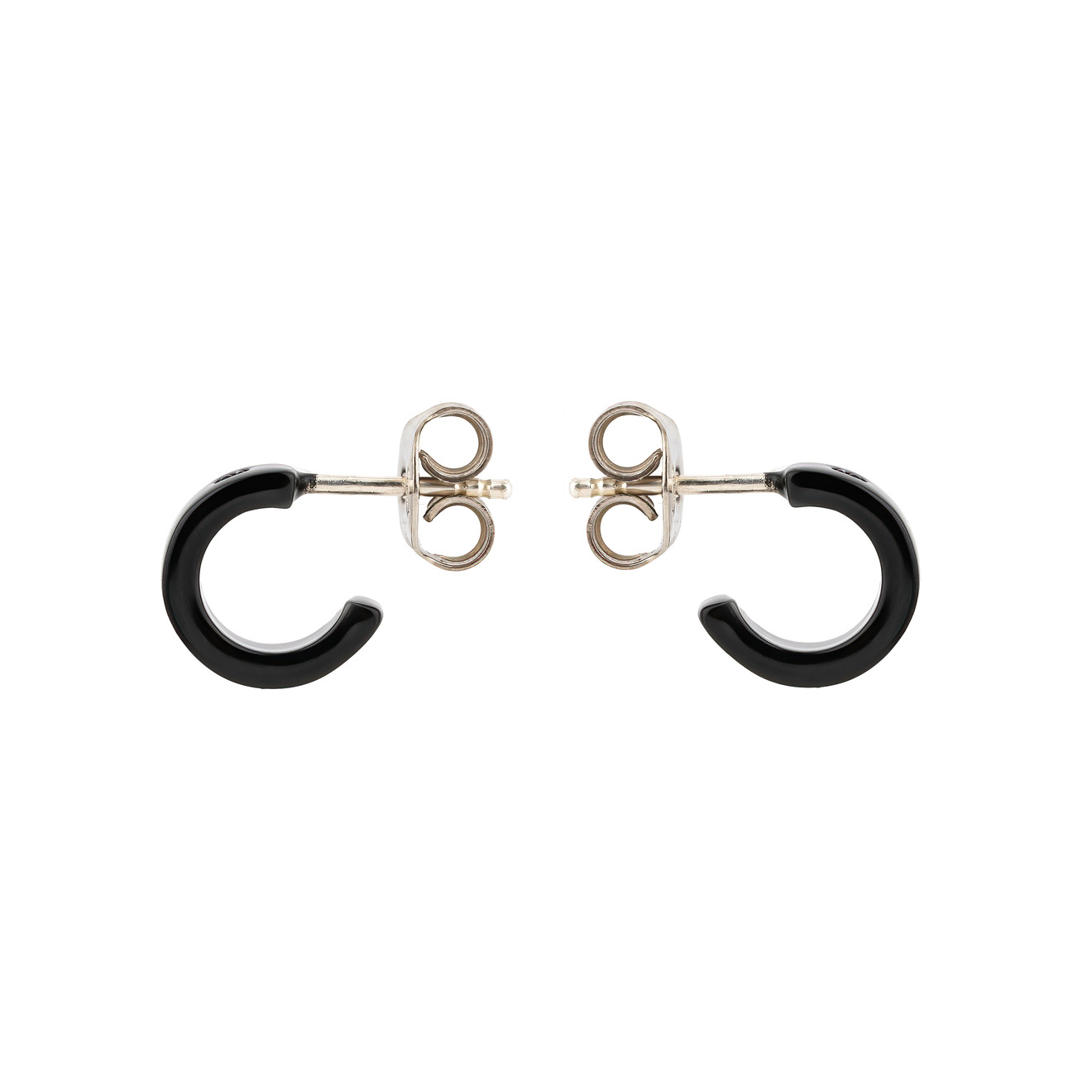 MM6 Maison Margiela Черные серьги-кольца маленькие женские фигурные кольца винтажные школьные кольца кожаные кольца черные