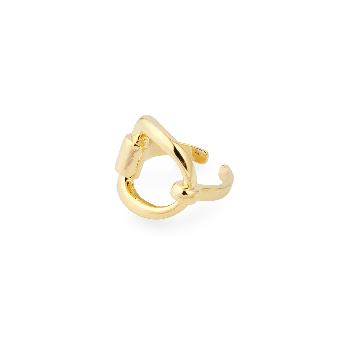 Free Form Jewelry Кольцо золотистое с пряжкой free form jewelry золотистое многослойное колье с жемчугом