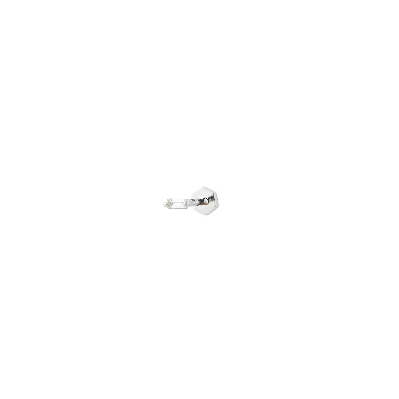 Kismet By Milka Пирсинг с одним бриллиантом из белого золота, 8мм greendiamonds пирсинг хеликс из золота круг с бриллиантом 2 5 мм