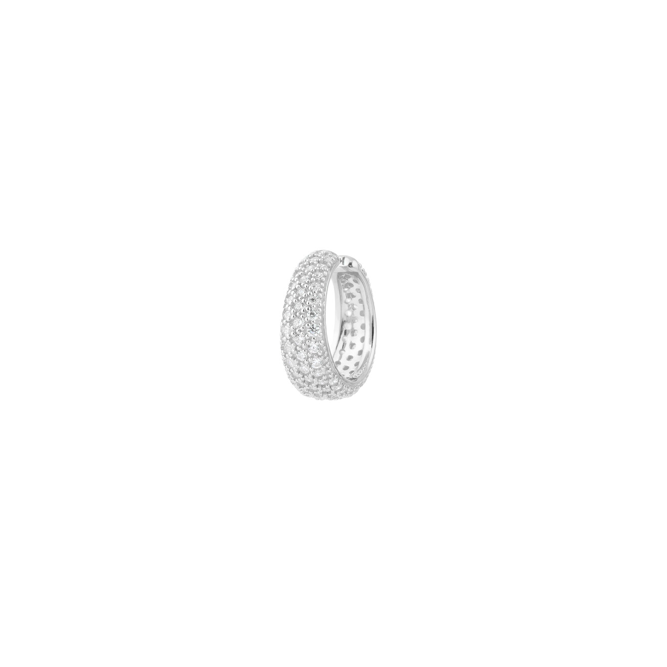 tom wood тонкое кольцо orb из серебра с белыми кристаллами Tom Wood Кафф из серебра с кристаллами M