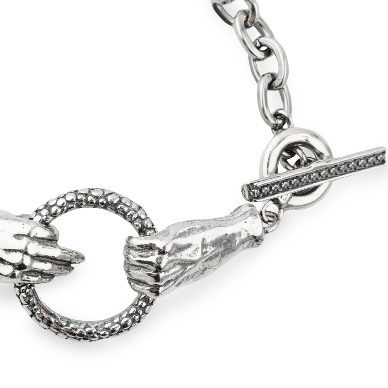 Gem Kingdom Браслет-цепь из серебра с руками gem kingdom фигурный кафф из серебра с жемчужиной