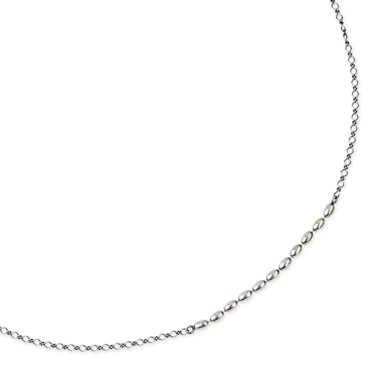 Gem Kingdom Колье-цепь из серебра с овальными бусинами gem kingdom колье цепь из серебра с овальными бусинами