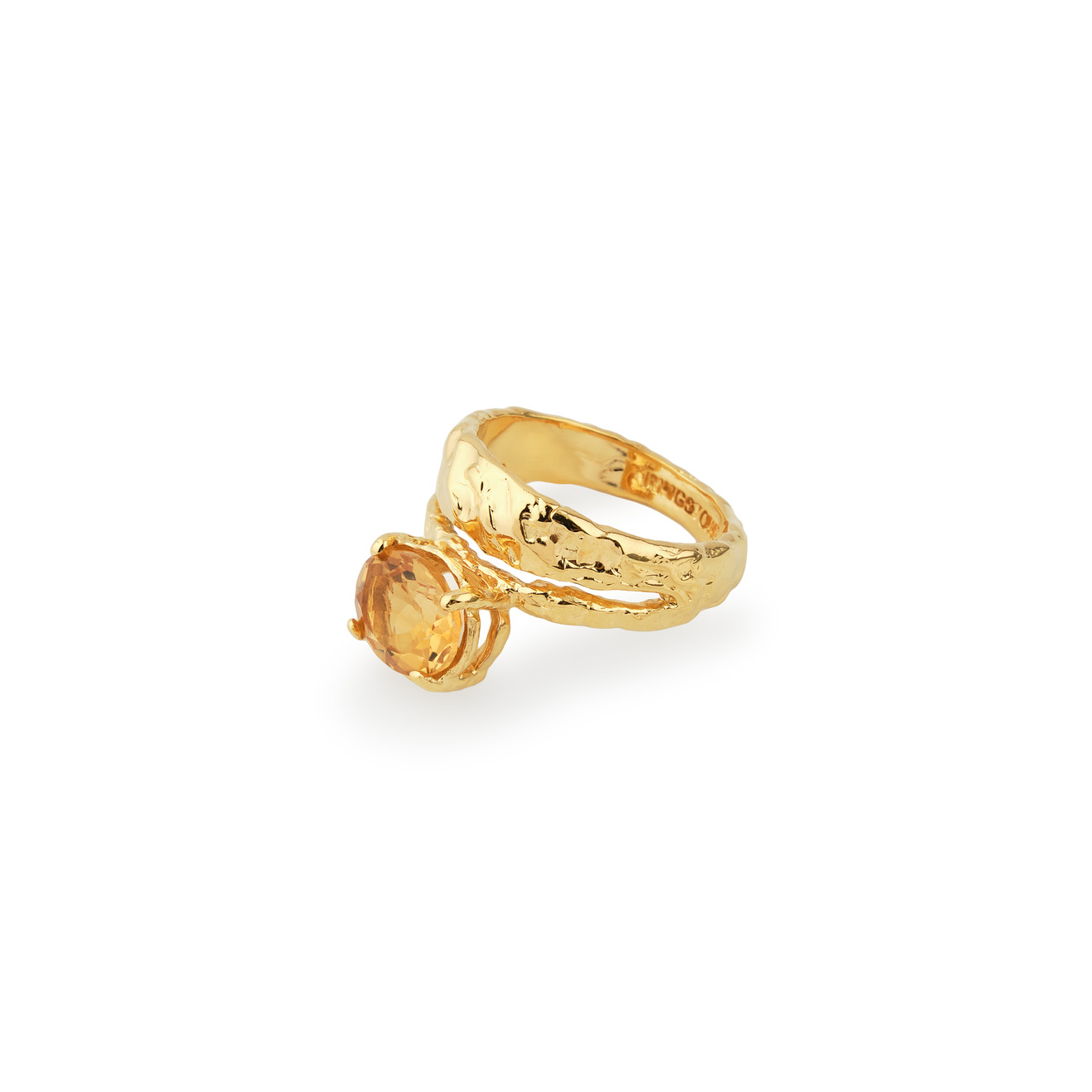 цена Ringstone Позолоченное кольцо Chance с цитрином