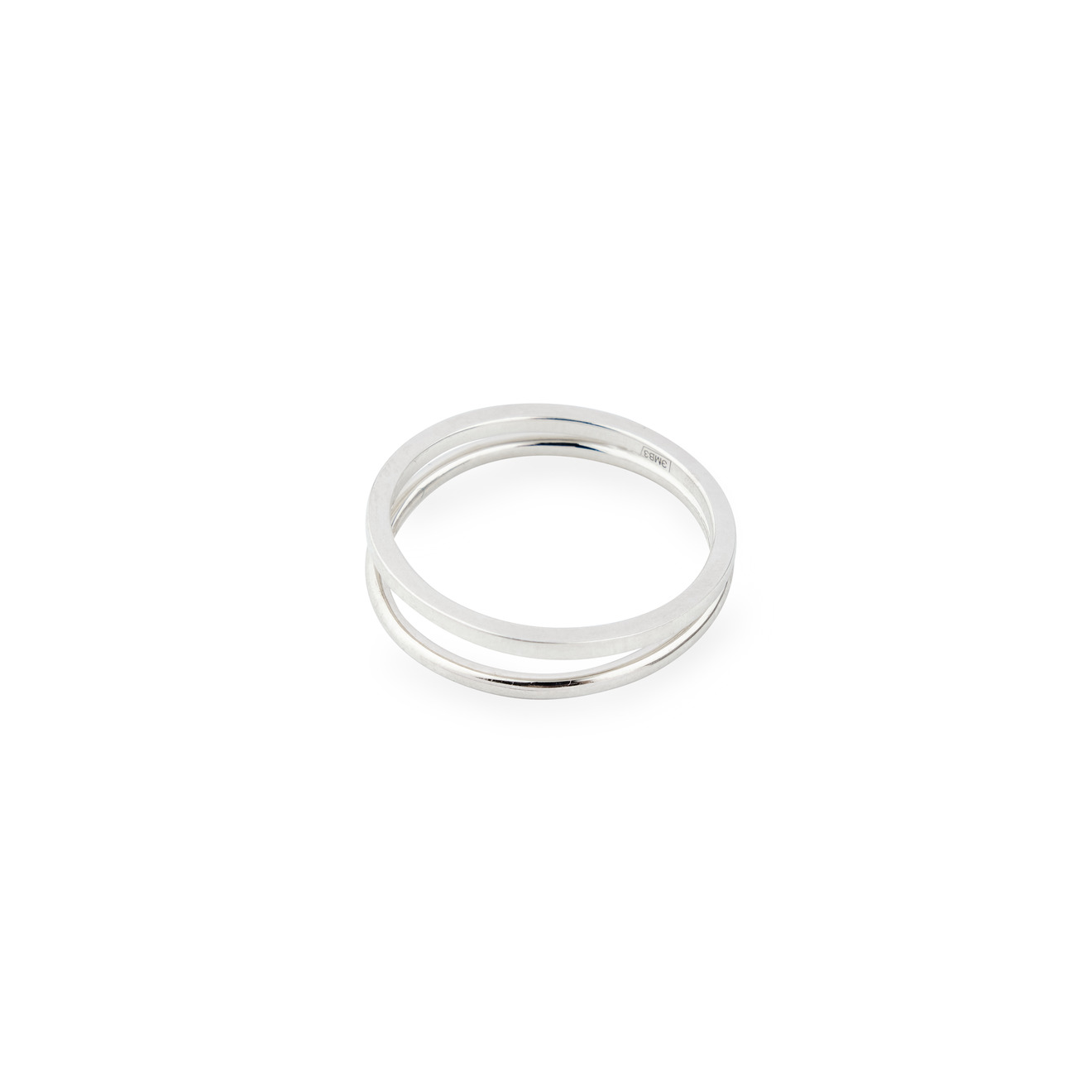 Ms. Marble Двойное кольцо из серебра Karma glenda lópez двойное кольцо в виде труб из серебра