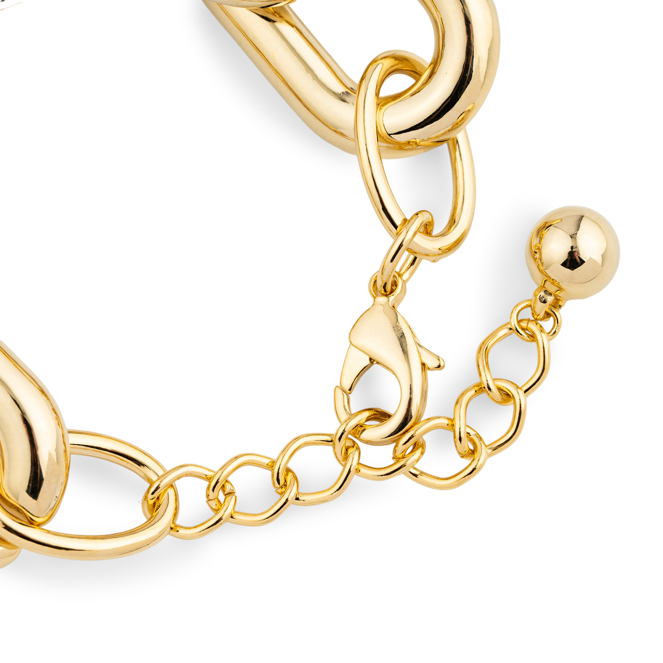 Aqua Золотистый браслет-цепь из крупных звеньев aqua золотистый браслет цепь из крупных звеньев