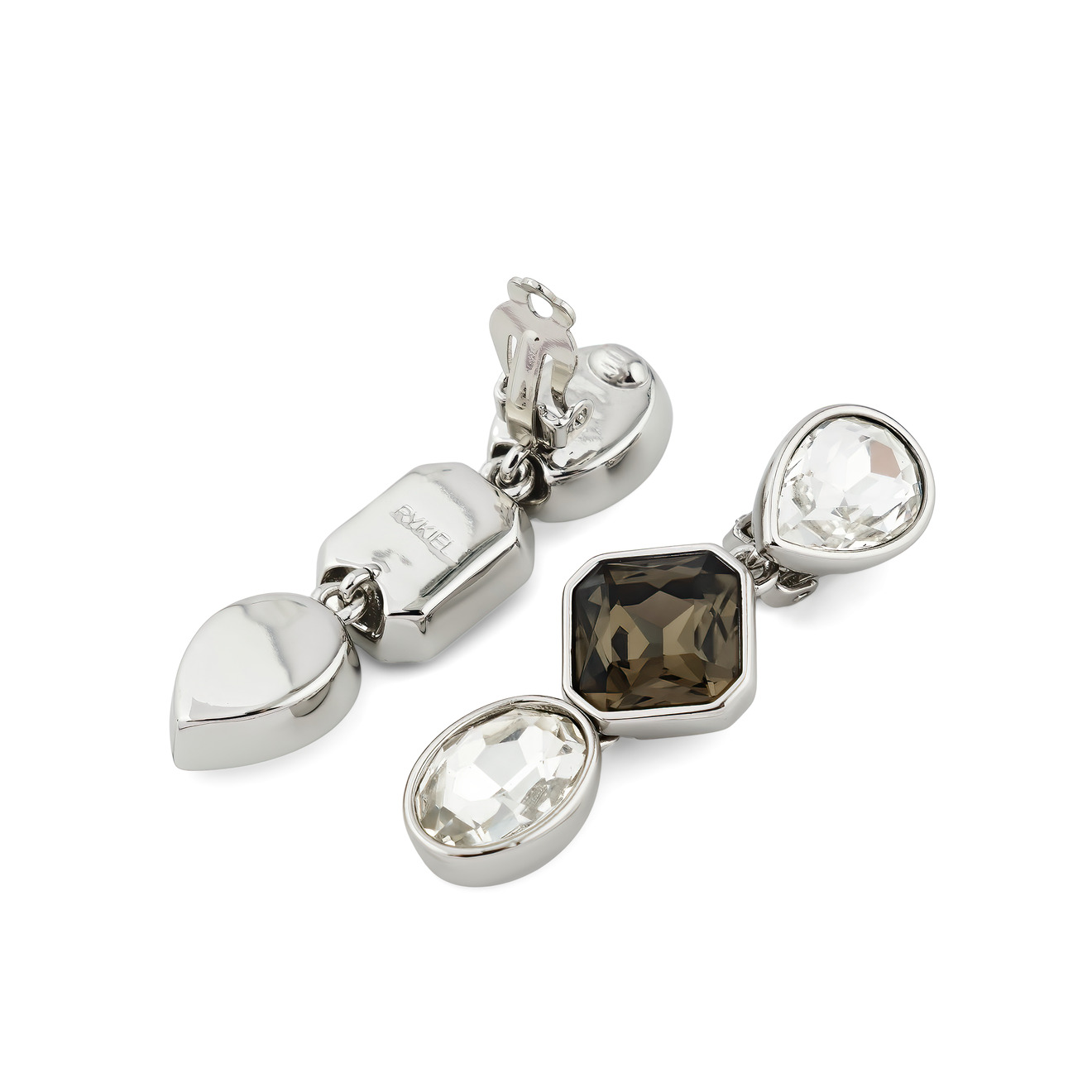 SONIA RYKIEL Клипсы с тремя кристаллами sonia rykiel позолоченные серьги с оттиском сердца и кристаллами
