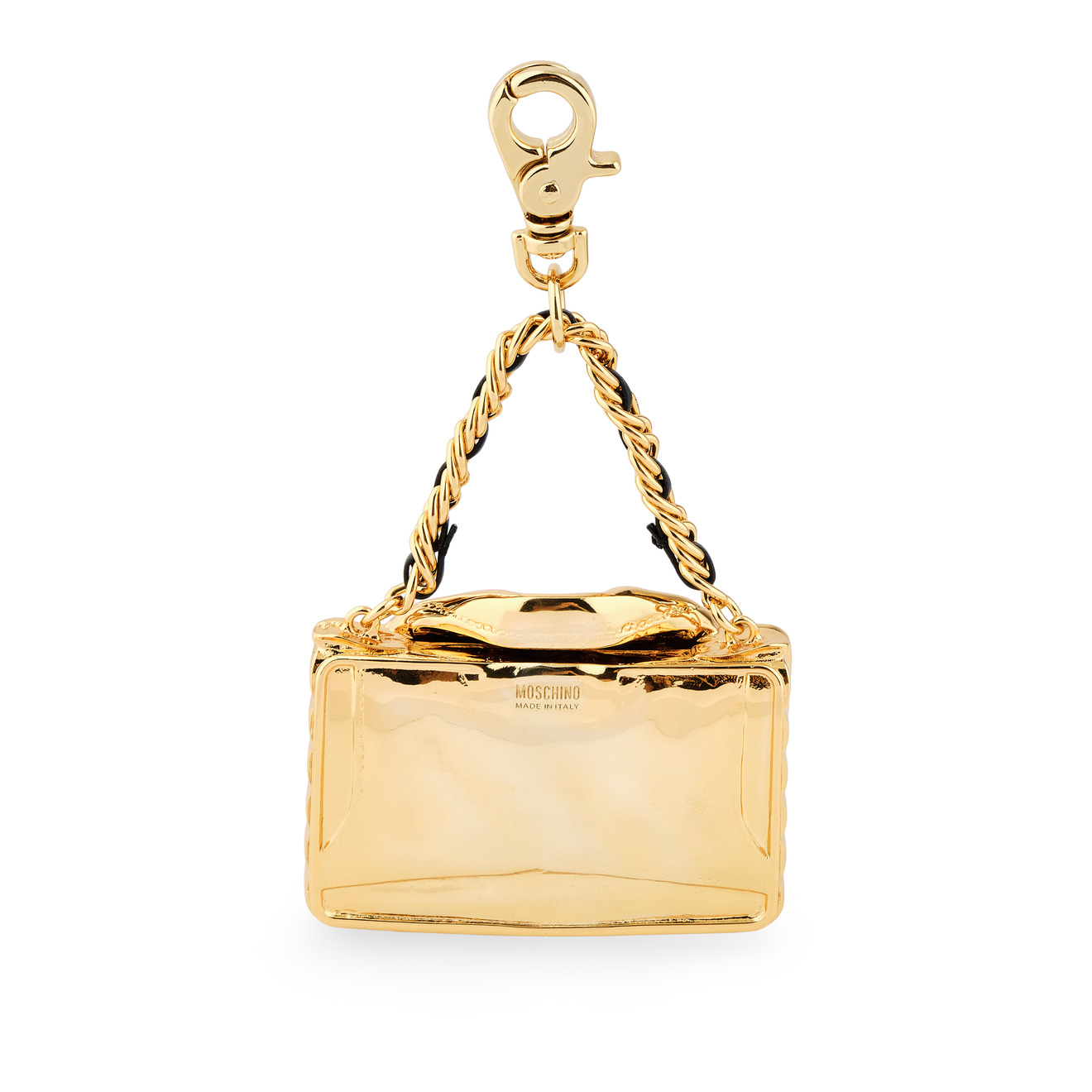 Moschino Золотистый брелок в виде сумки цена и фото