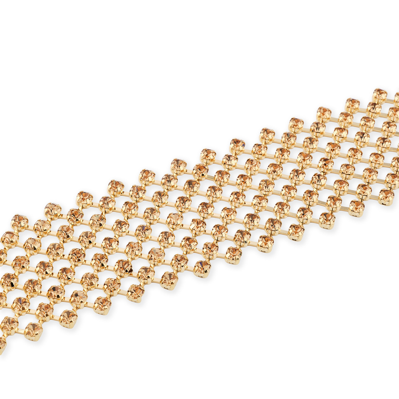 Herald Percy Золотистый широкий чокер с кристаллами herald percy золотистый браслет цепь с кристаллами
