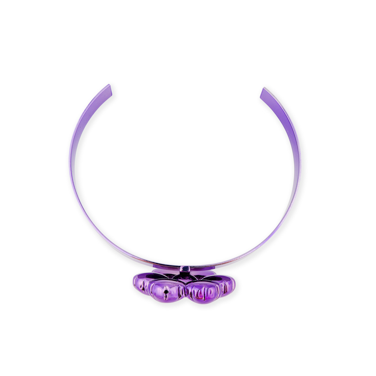 Marni Фиолетовое колье-чокер с цветком колье чокер с натуральным кварцем