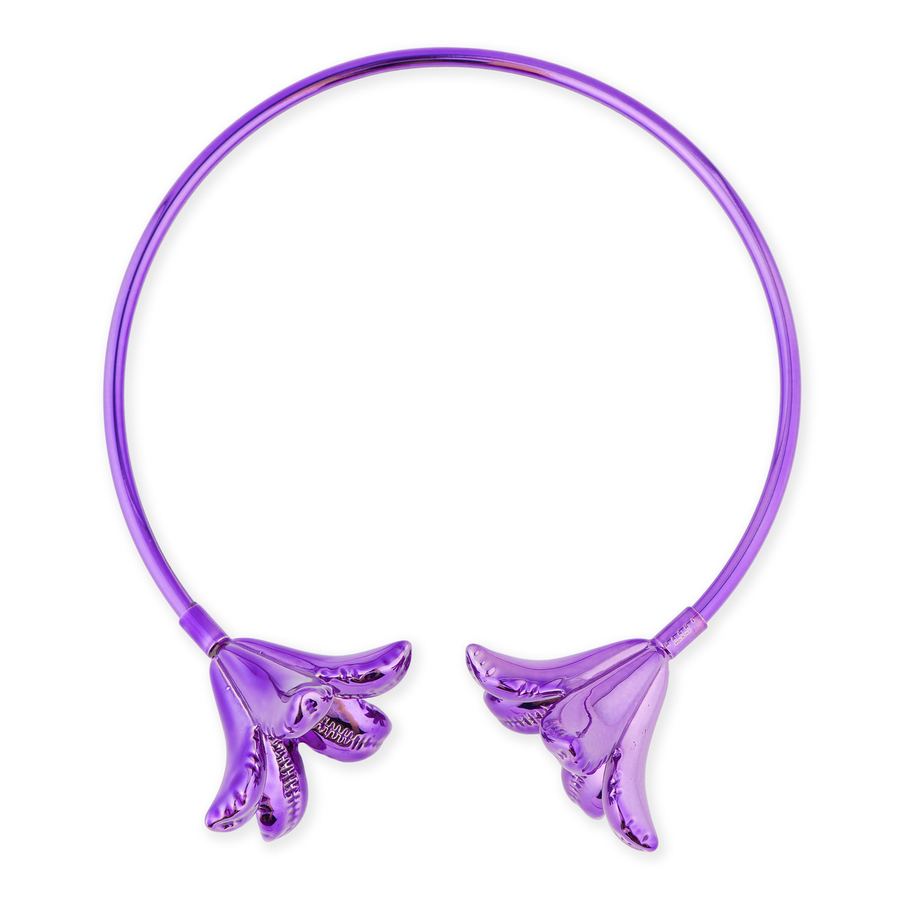 цена Marni Фиолетовое колье-чокер с цветами
