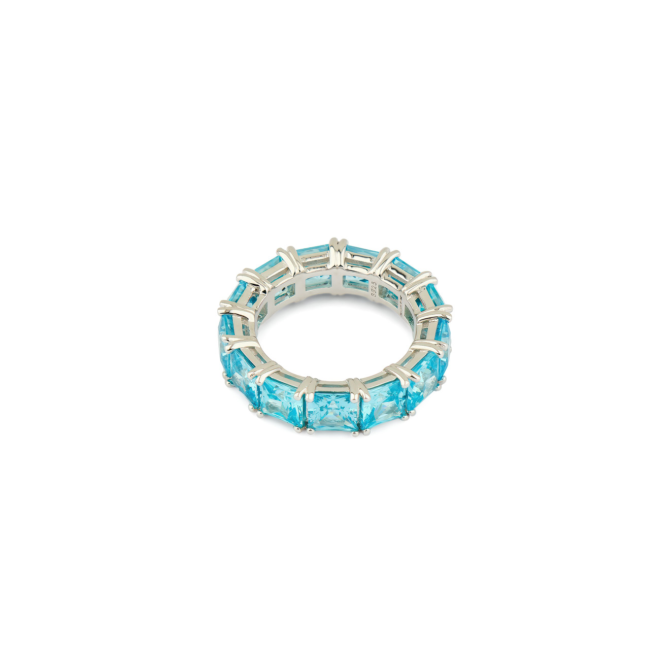 Holy Silver Кольцо из серебра с дорожкой из голубых кристаллом фото