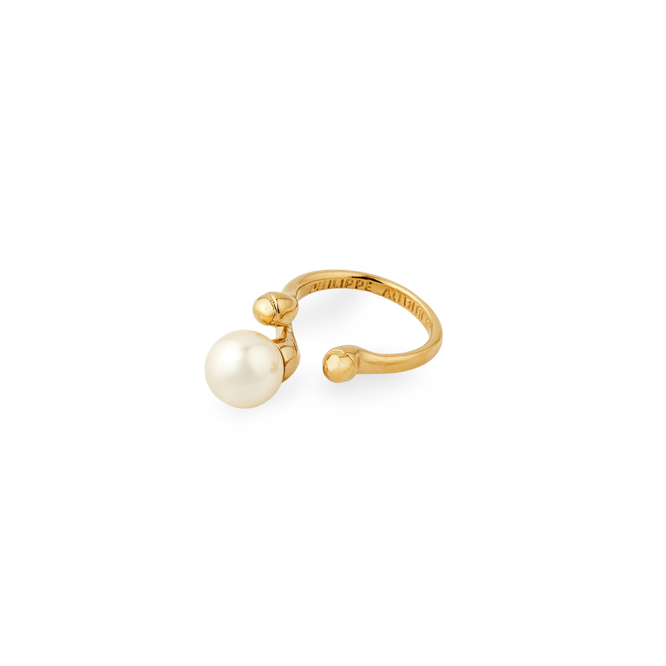 ringstone позолоченное мятое кольцо на мизинец Philippe Audibert Позолоченное кольцо на мизинец Soeli