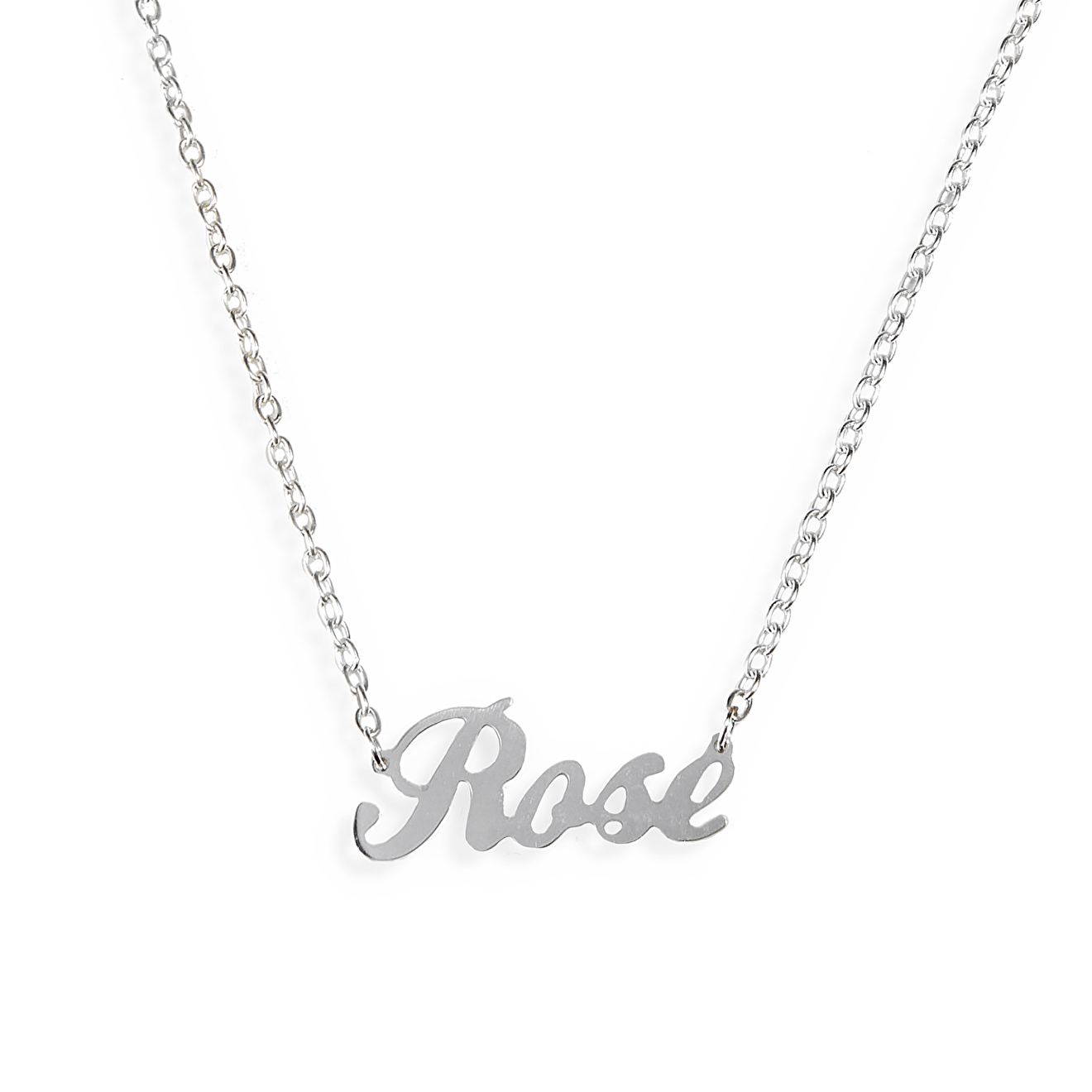 Именная подвеска Rose из серебра