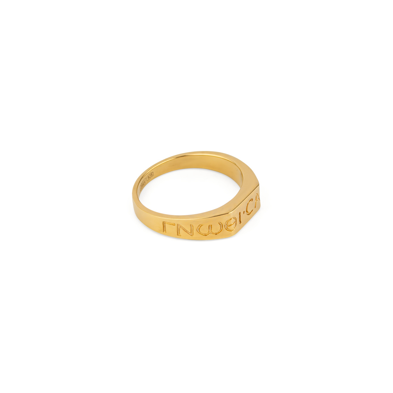 NÁNA Позолоченное кольцо EGO из серебра ringstone позолоченное кольцо печатка blank из серебра