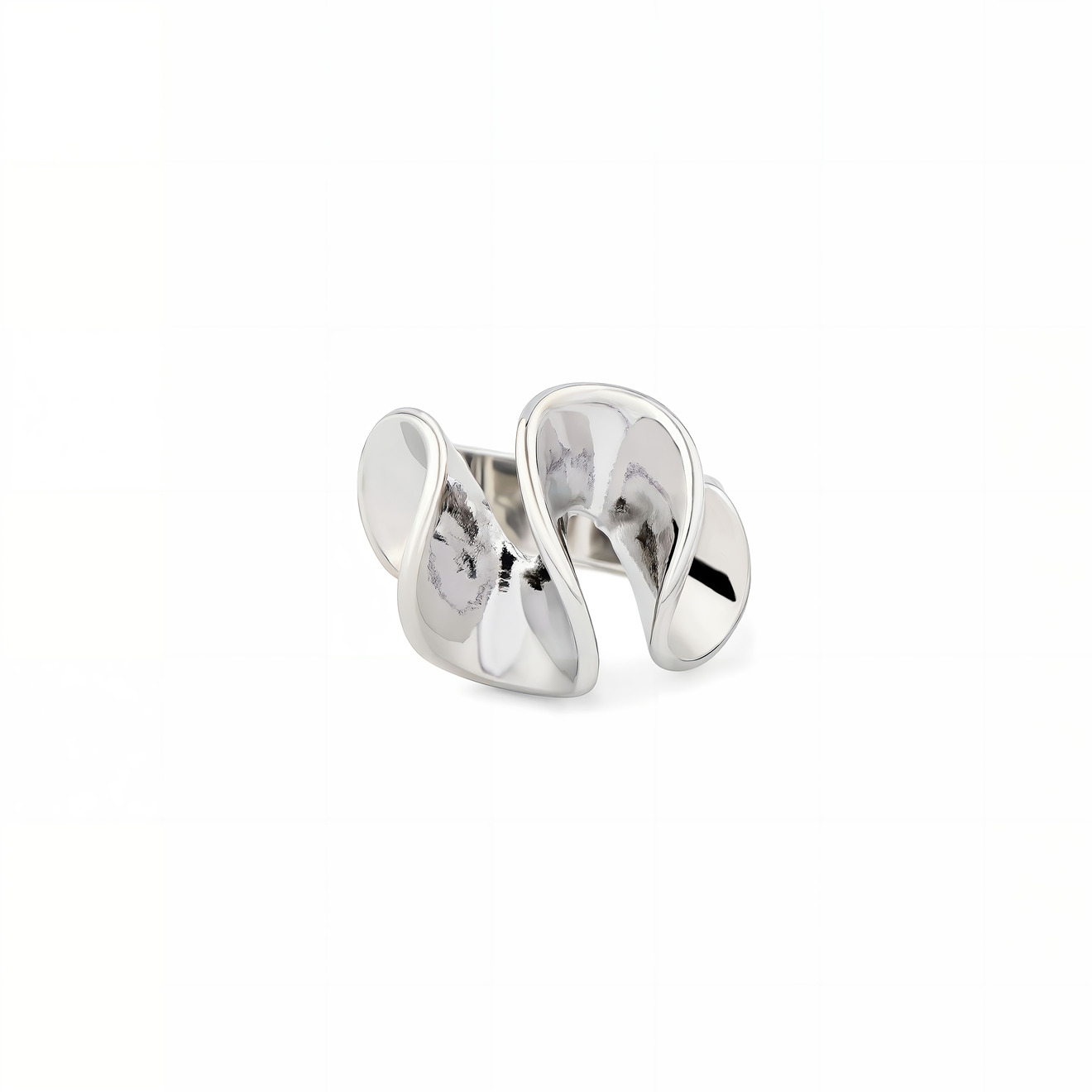 Aloud Серебристое кольцо-лента lisa smith серебристое фактурное многоуровневое кольцо