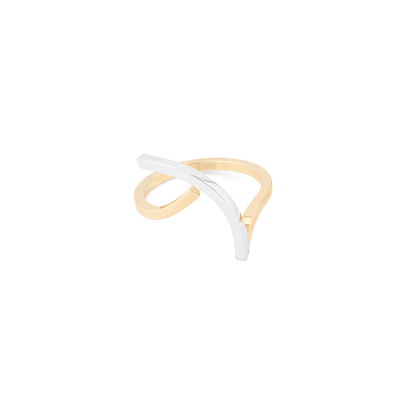 KOVA Биколорное кольцо из золота lisa smith биколорное кольцо с кисточкой из цепочек