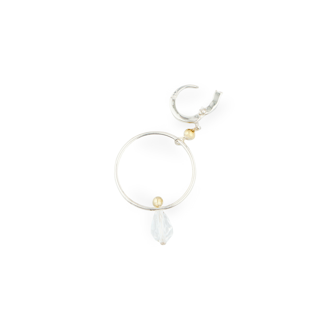opus jewelry моносерьга из серебра pin earring small УРА jewelry Моносерьга из серебра с кристаллами сваровски