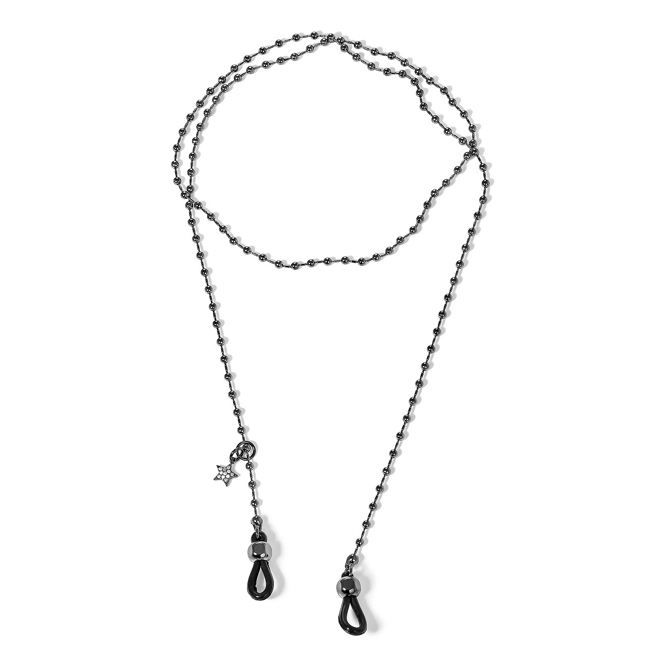 Black thread for glasses with a star
