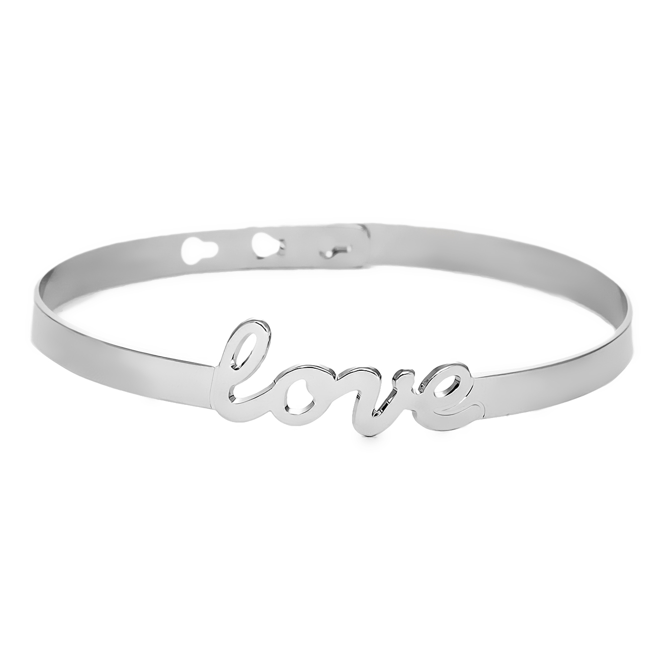 Посеребренный браслет Love