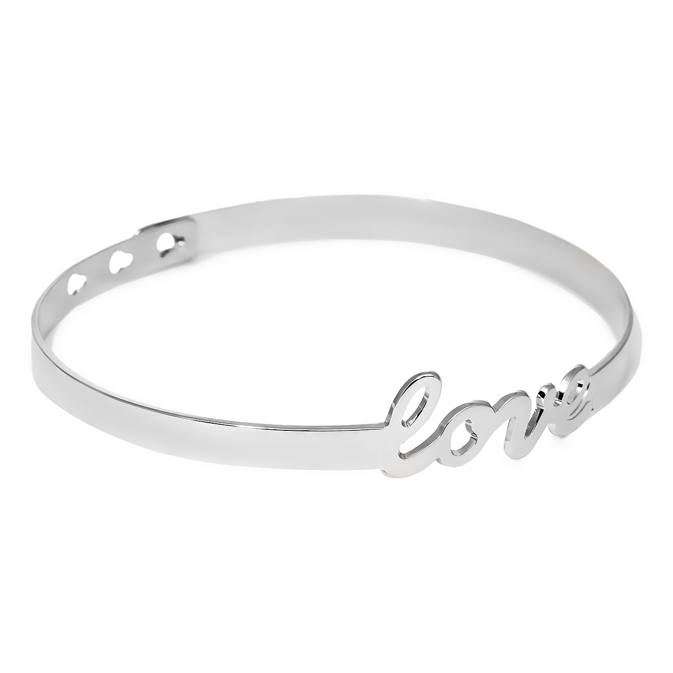 Посеребренный браслет Love