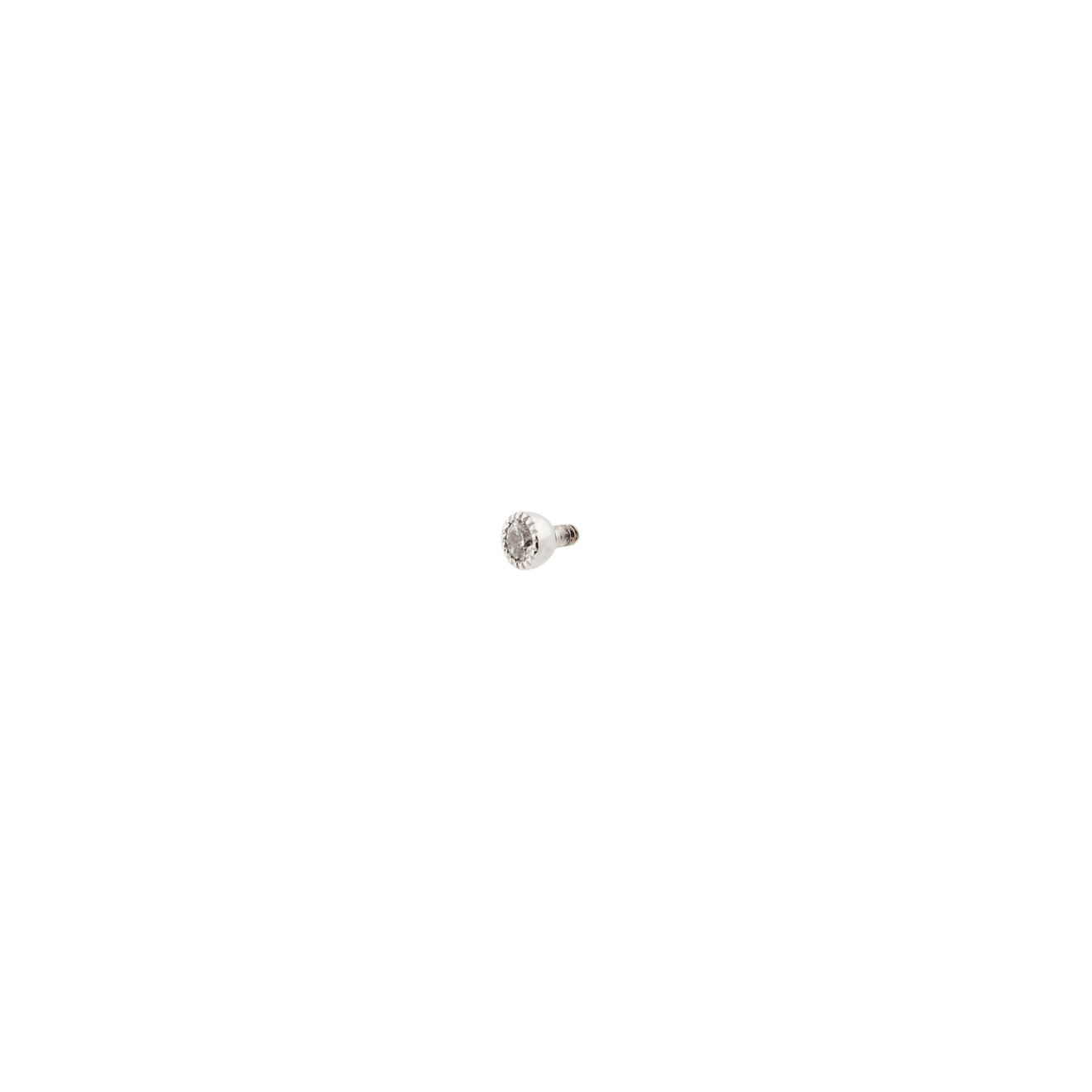 цена AURIS Фактурный топ для пирсинга Cup-set gem из белого золота, 1.5 мм