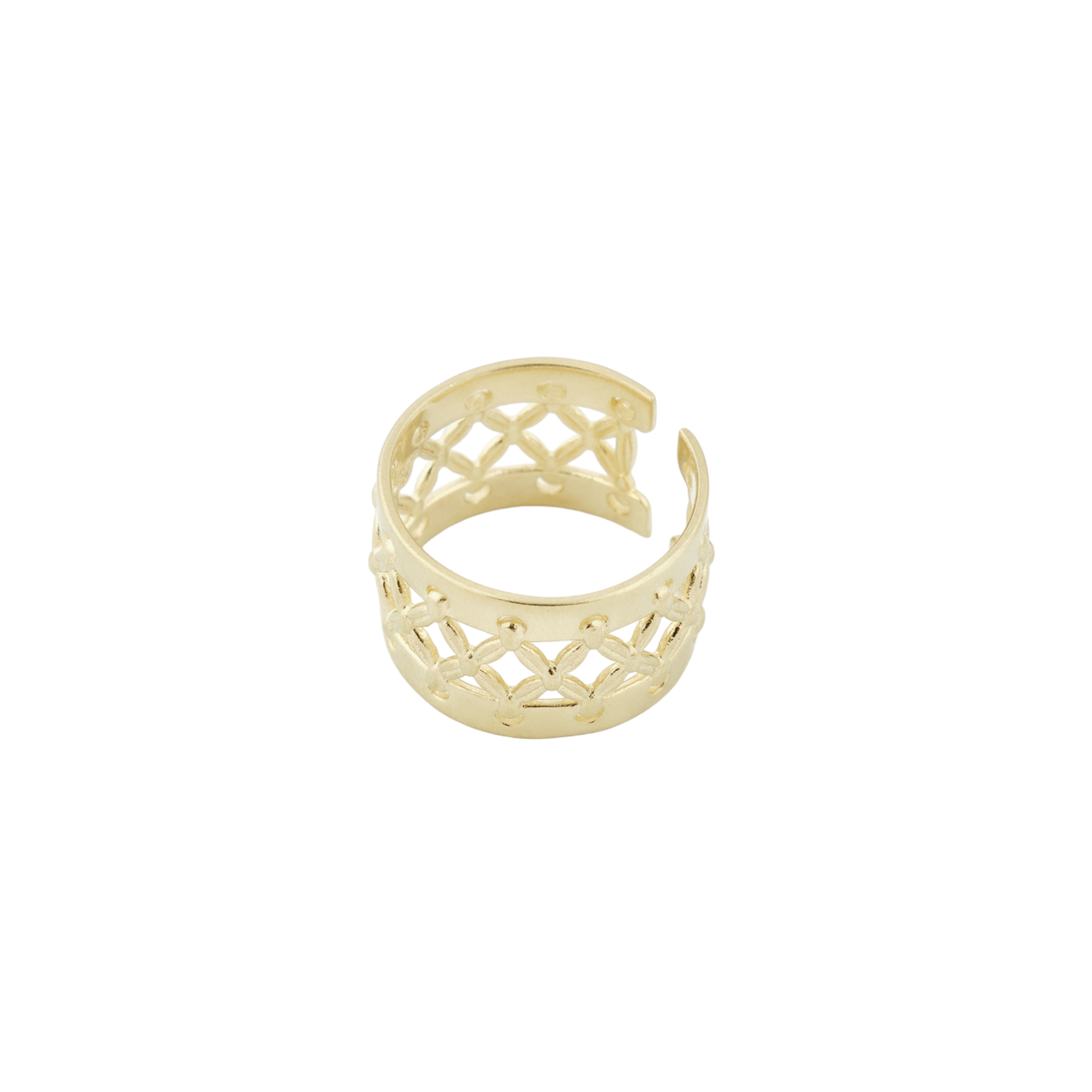 Maru Jewelry Кольцо «Связь» из бронзы с позолотой
