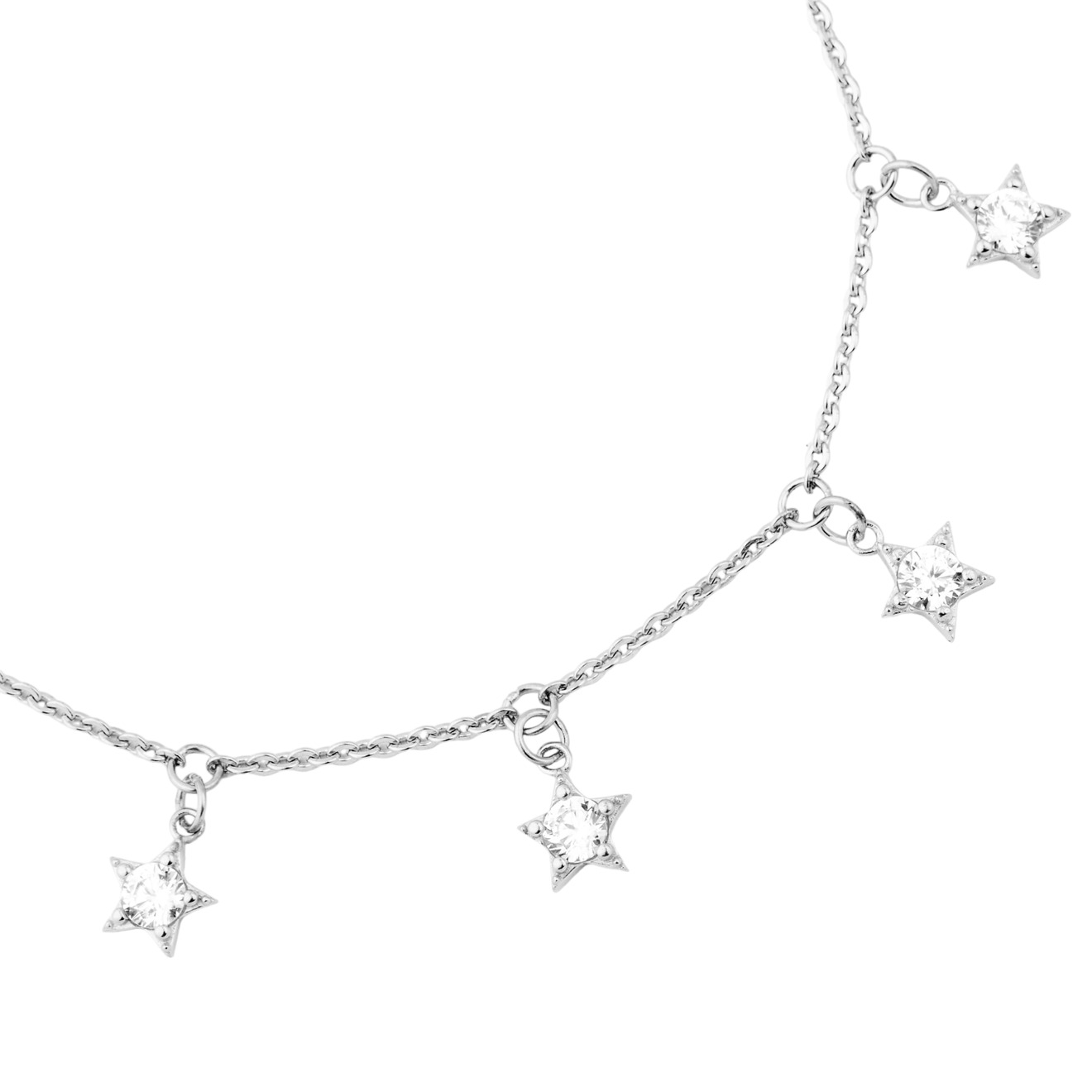 SKYE Серебряный браслет со звездами skye позолоченный браслет с кастами круг и звездами маленькими восьмиконечными