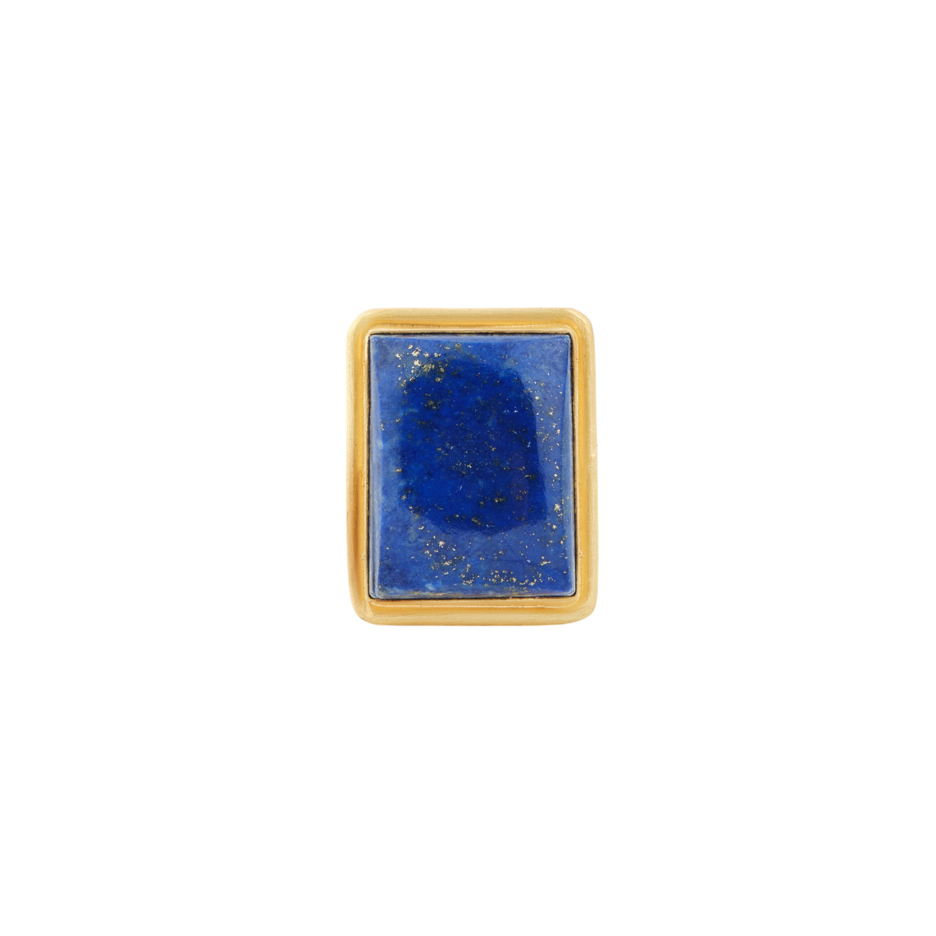 Boheme Позолоченное кольцо с квадратным камнем из лазурита