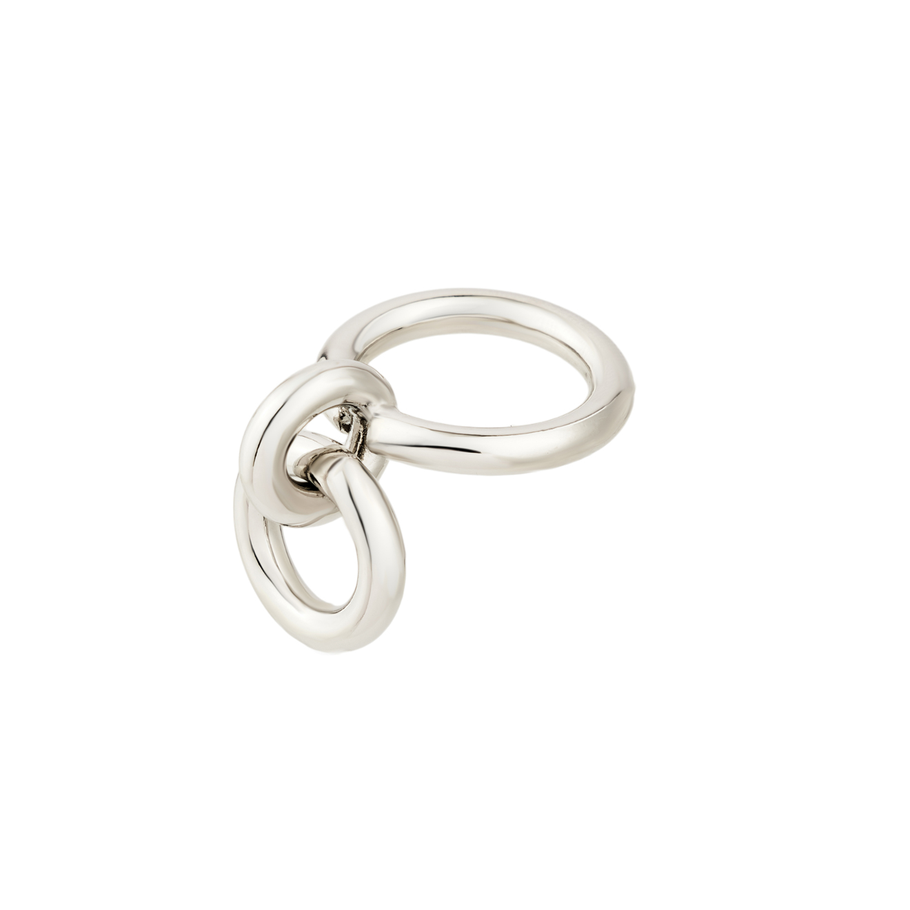 Aloud Серебристое кольцо с круглой подвеской lisa smith серебристое открытое кольцо с чёрным кабашоном и круглыми элементами
