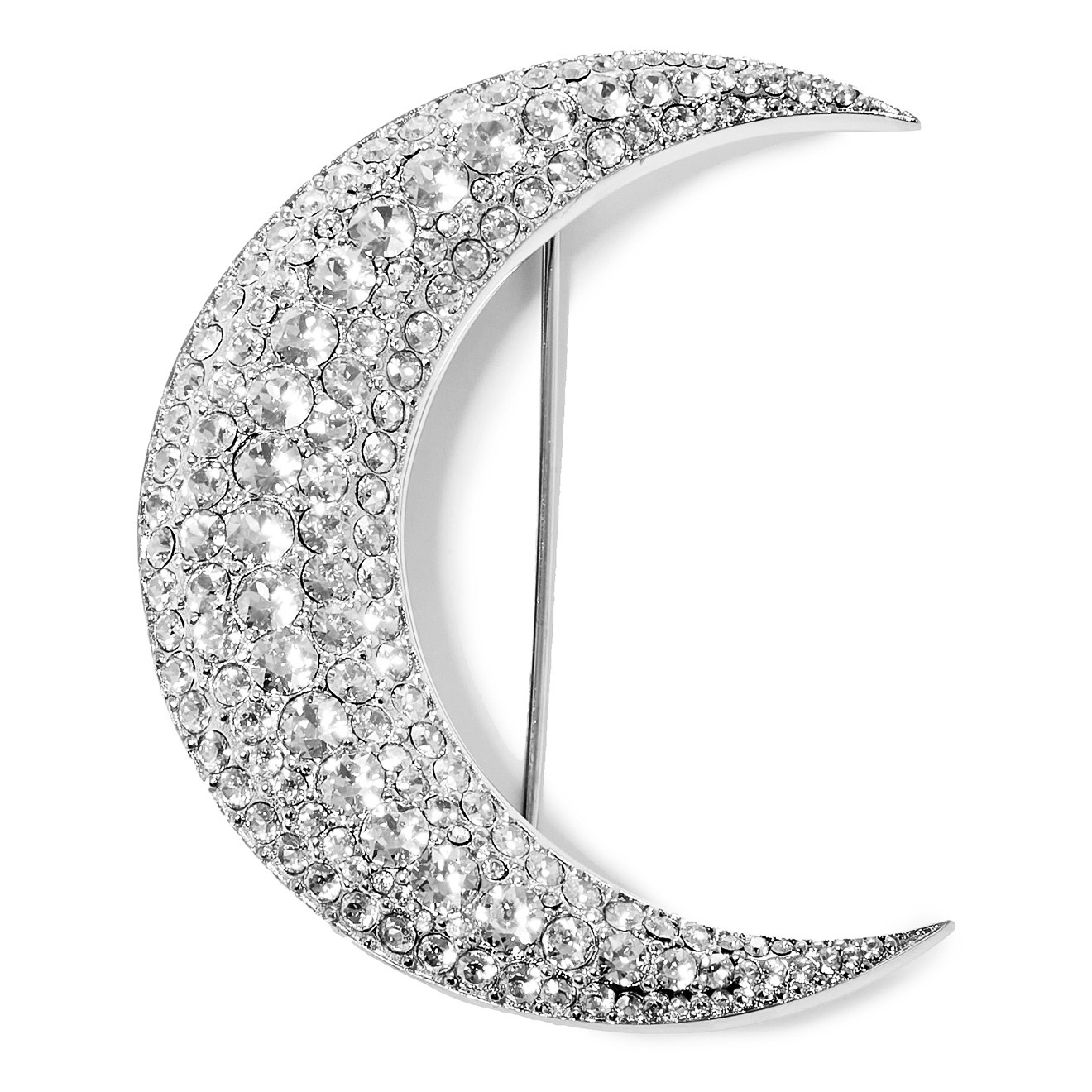 brooch "Full moon" with crystals
