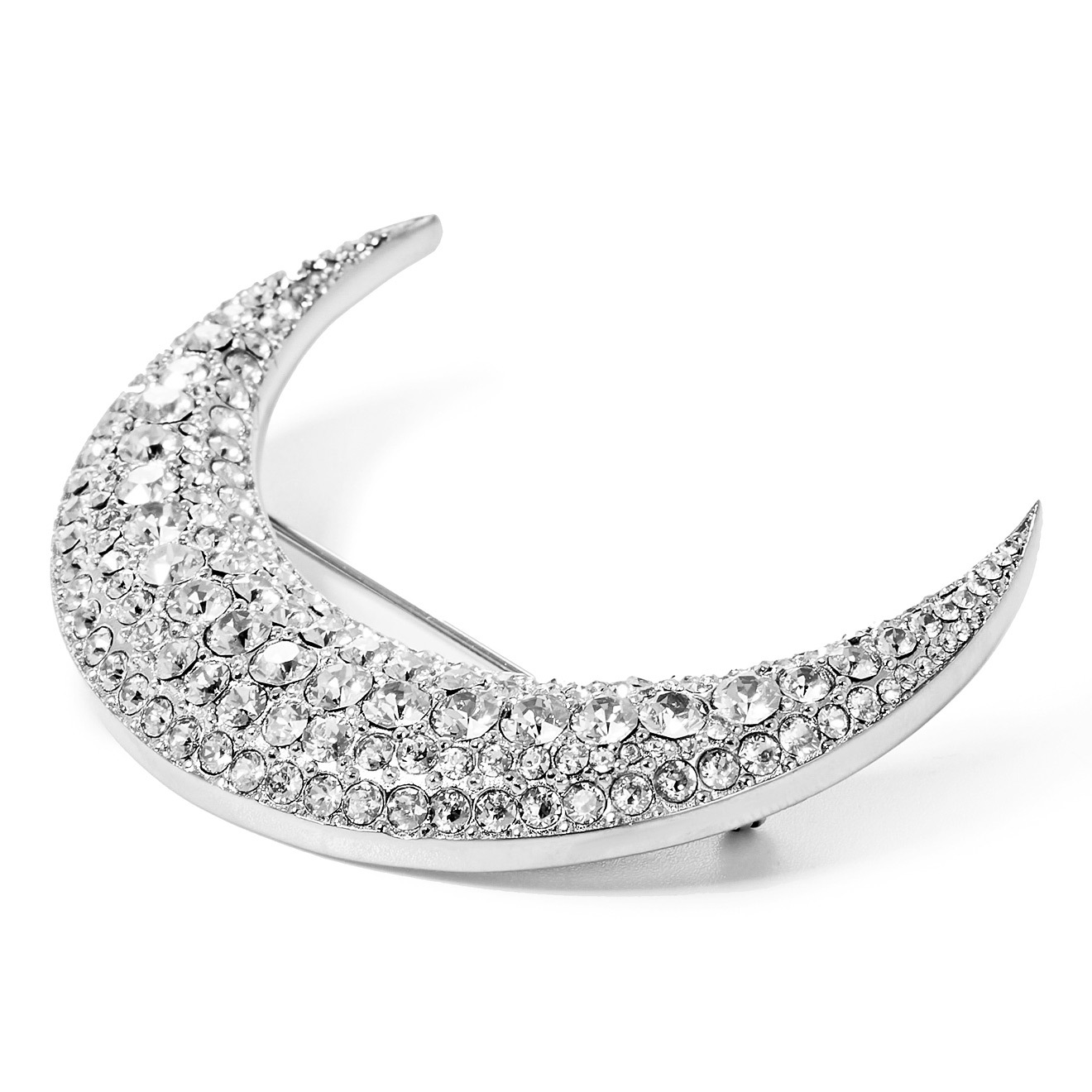 brooch "Full moon" with crystals