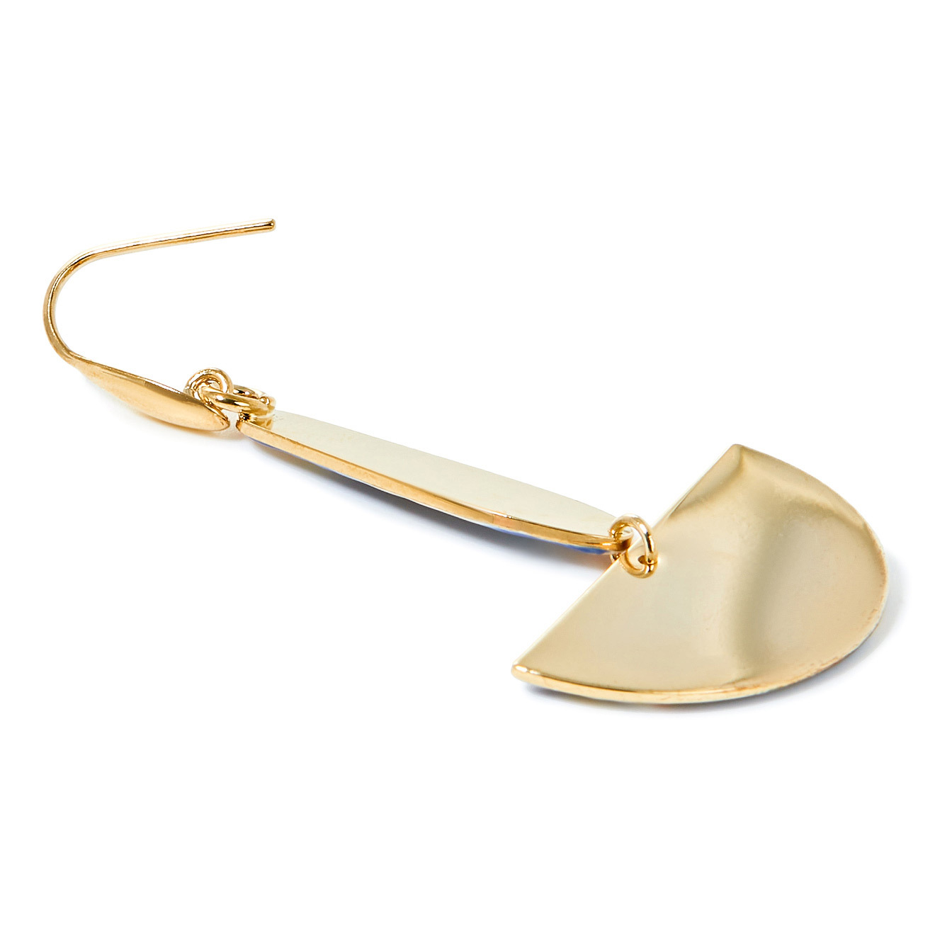 Цветные серьги с геометричными подвесками