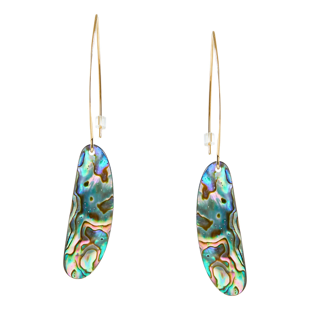 earrings with mother-of-pearl pendants