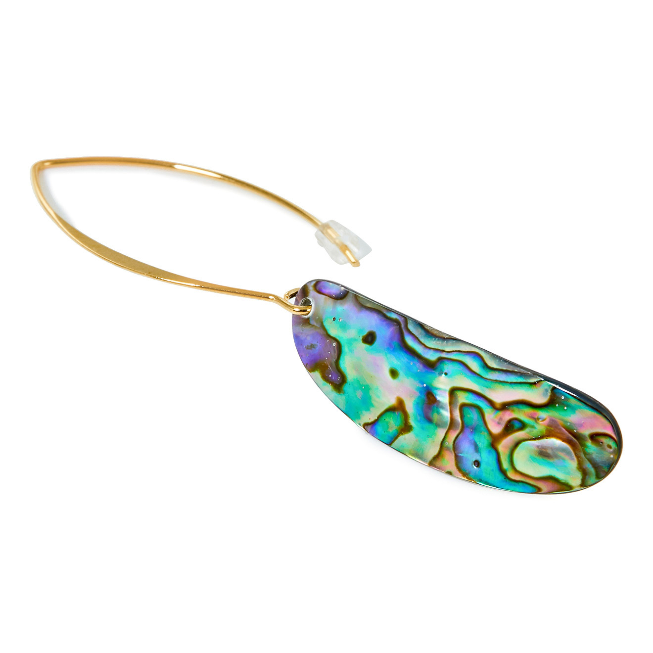 earrings with mother-of-pearl pendants