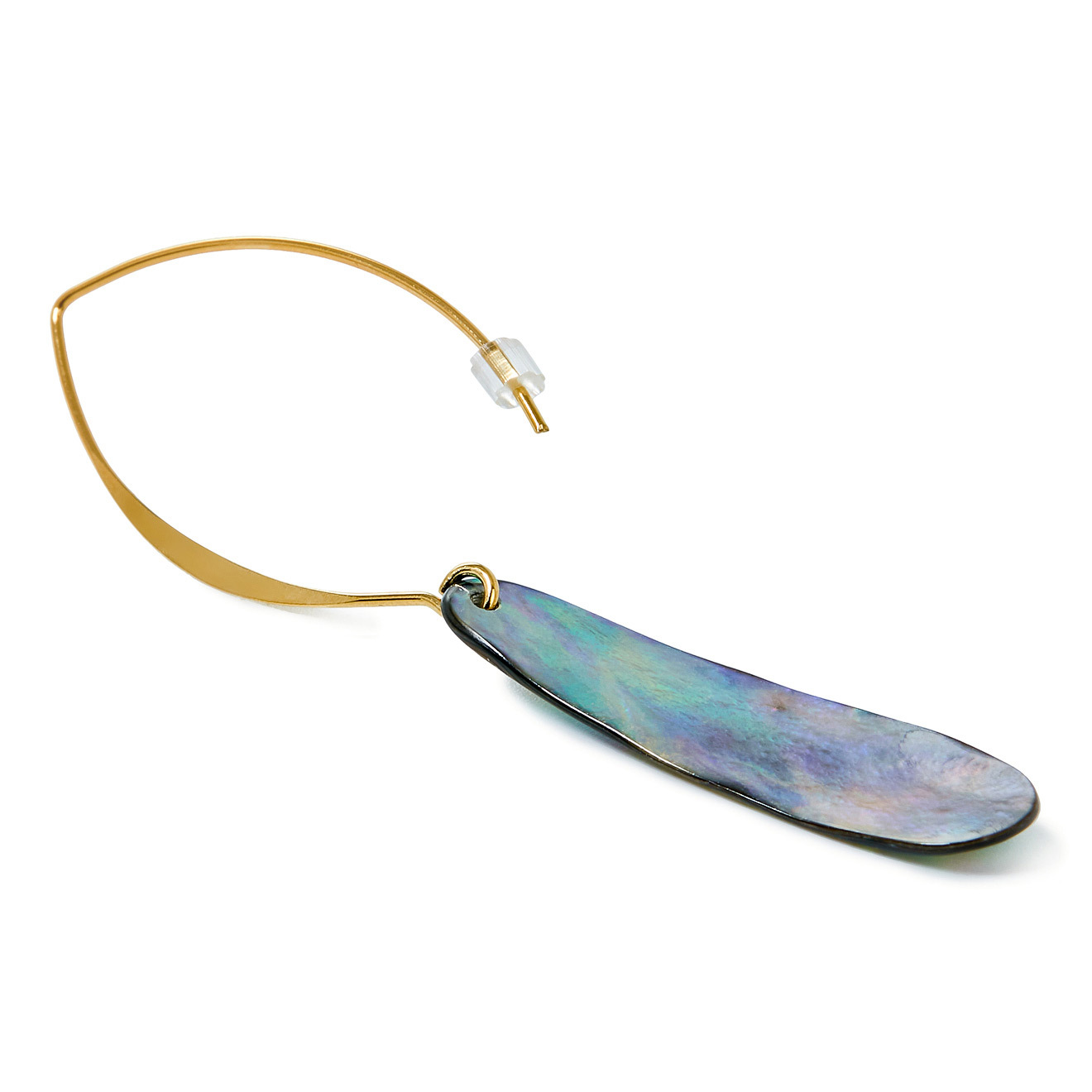 earrings with mother-of-pearl pendants