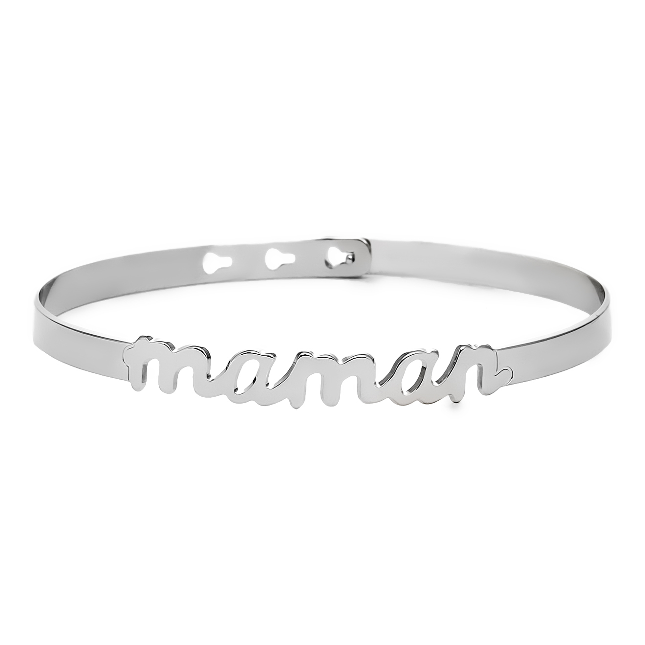 Посеребренный браслет Maman