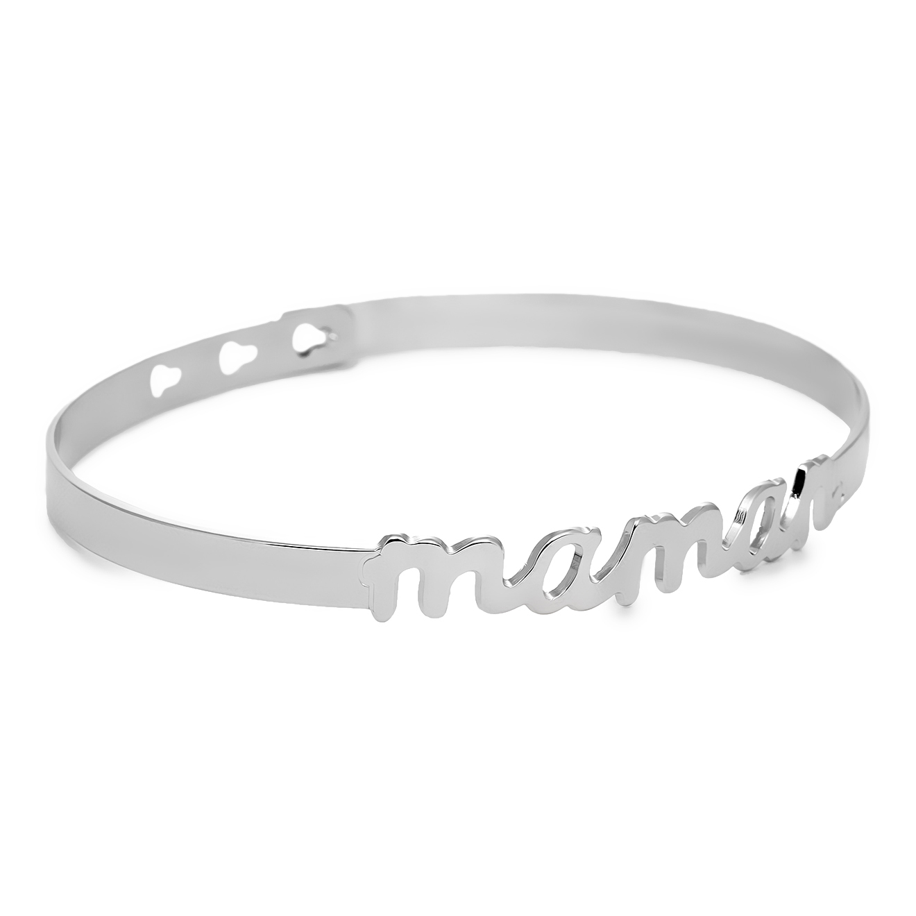 Посеребренный браслет Maman