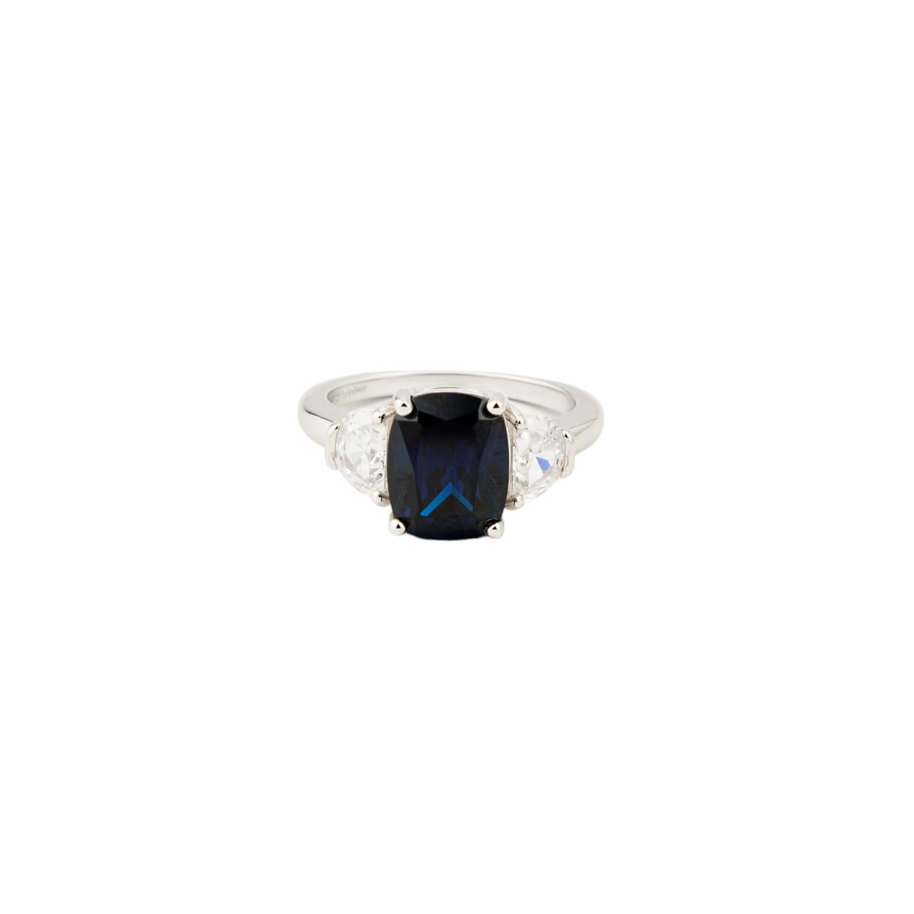 цена Holy Silver Кольцо из серебра с крупным синим кристаллом
