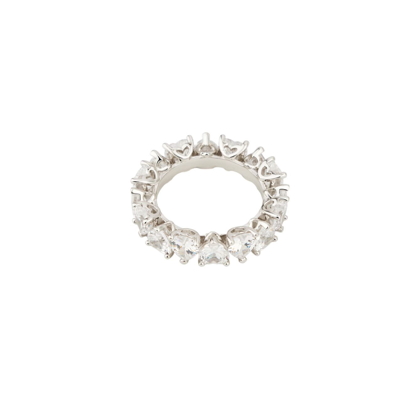 цена Holy Silver Тонкое кольцо из дорожки белых кристаллов