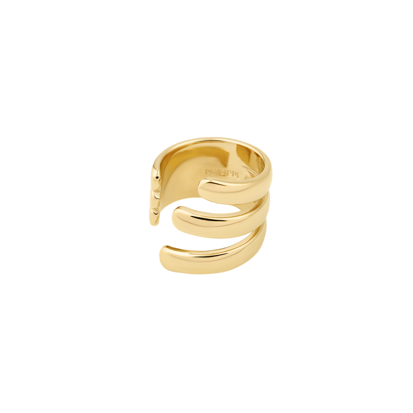 philippe audibert кольцо addisson ring brass light gold bg4405 op Philippe Audibert Позолоченное кольцо Assya
