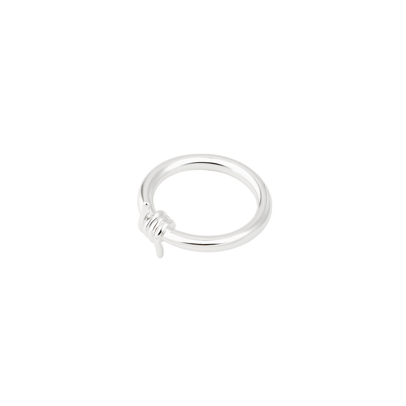 Aqua Серебристое кольцо с узлом