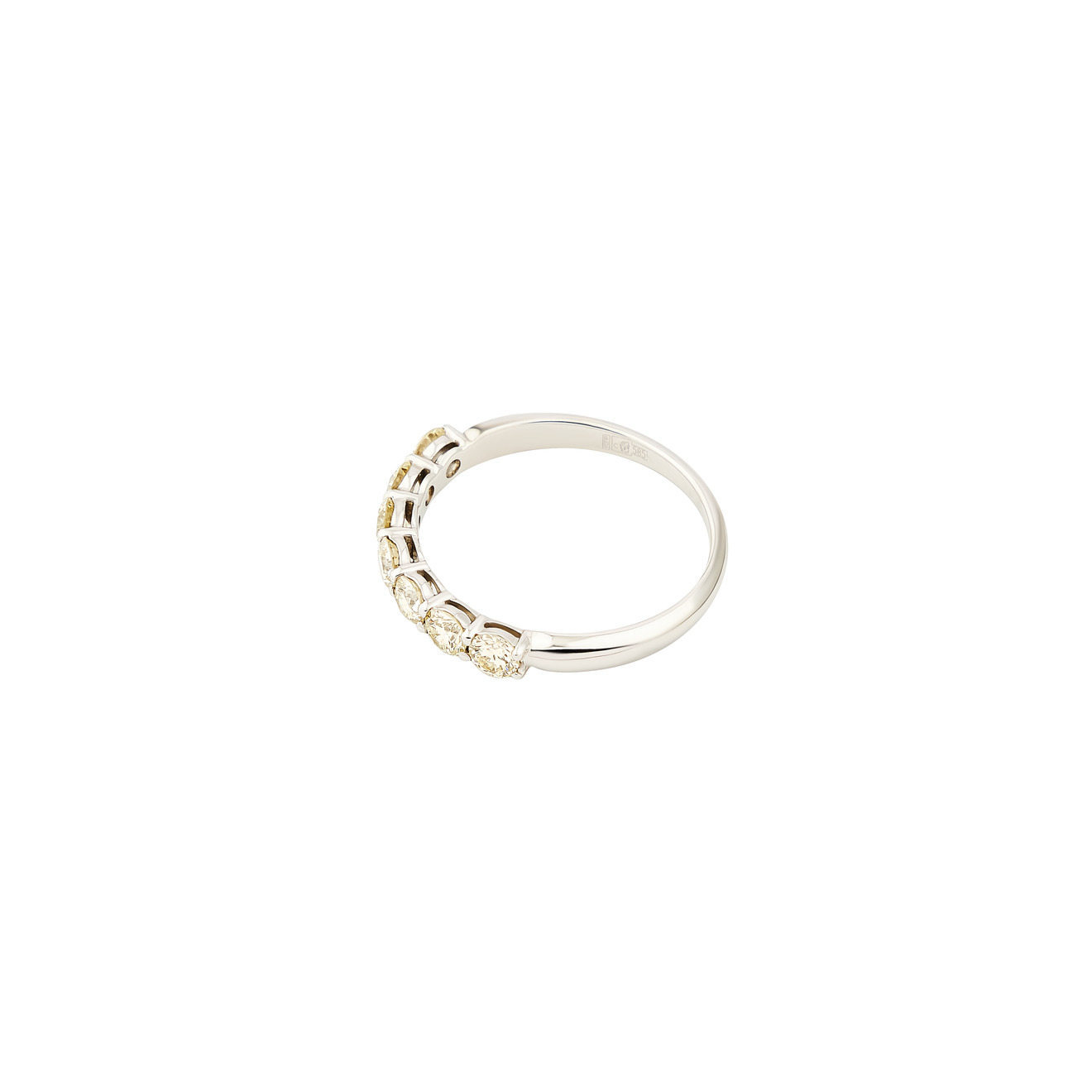 4C Кольцо из белого золота с бриллиантами кольцо обручальное из золота с бриллиантами