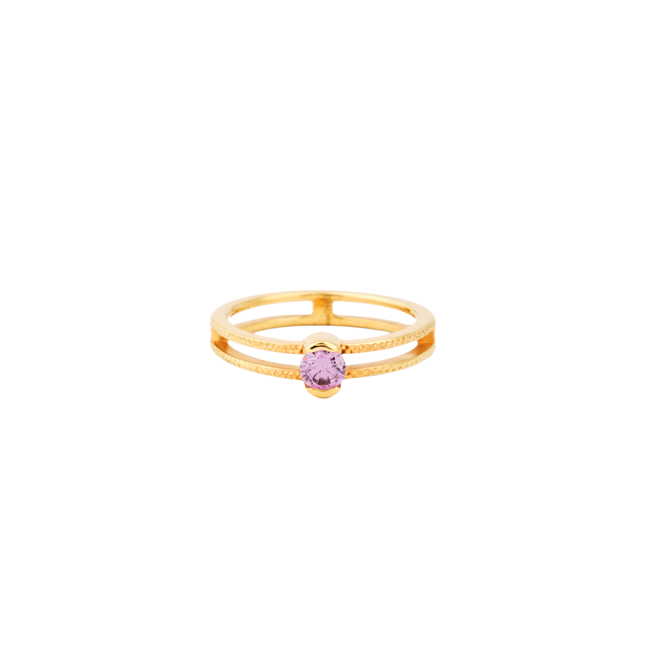 AURA.916 Золотистое кольцо «Пурпур» с бриллиантами и аметистом aura 916 серебряное кольцо с позолоченым покрытием изобилие